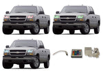 Chevrolet-Silverado-2003, 2004, 2005, 2006-LED-Halo-Headlights-RGB-IR Remote-CY-SV0306-V3HIR
