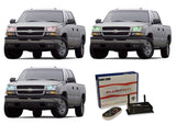 Chevrolet-Silverado-2003, 2004, 2005, 2006-LED-Halo-Headlights-RGB-WiFi Remote-CY-SV0306-V3HWI