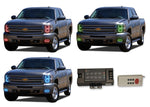 Chevrolet-Silverado-2007, 2008, 2009, 2010, 2011, 2012, 2013-LED-Halo-Headlights and Fog Lights-RGB-RF Remote-CY-SV0713-V3HFRF