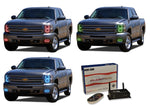 Chevrolet-Silverado-2007, 2008, 2009, 2010, 2011, 2012, 2013-LED-Halo-Headlights and Fog Lights-RGB-WiFi Remote-CY-SV0713-V3HFWI