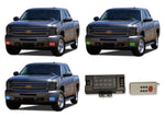 Chevrolet-Silverado-2007, 2008, 2009, 2010, 2011, 2012, 2013-LED-Halo-Headlights-RGB-RF Remote-CY-SV0713-V3HRF