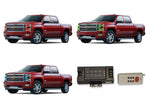 Chevrolet-Silverado-2014, 2015-LED-Halo-Headlights-RGB-RF Remote-CY-SV1415P-V3HRF