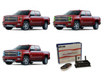 Chevrolet-Silverado-2014, 2015-LED-Halo-Headlights-RGB-WiFi Remote-CY-SV1415P-V3HWI