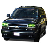 Chevrolet-Tahoe-2000, 2001, 2002, 2003, 2004, 2005, 2006-LED-Halo-Headlights-RGB-Bluetooth RF Remote-CY-TA0006-V3HBTRF