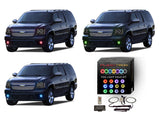 Chevrolet-Tahoe-2007, 2008, 2009, 2010, 2011, 2012, 2013-LED-Halo-Fog Lights-RGB-RF Remote-CY-TA0713-V3FRF