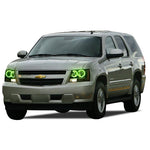 Chevrolet-Tahoe-2007, 2008, 2009, 2010, 2011, 2012, 2013-LED-Halo-Headlights-RGB-Bluetooth RF Remote-CY-TA0713-V3HBTRF