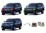 Chevrolet-Tahoe-2007, 2008, 2009, 2010, 2011, 2012, 2013-LED-Halo-Headlights and Fog Lights-RGB-IR Remote-CY-TA0713-V3HFIR