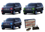 Chevrolet-Tahoe-2007, 2008, 2009, 2010, 2011, 2012, 2013-LED-Halo-Headlights and Fog Lights-RGB-WiFi Remote-CY-TA0713-V3HFWI