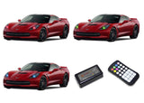 Chevrolet-Corvette-2014, 2015, 2016, 2017, 2018, 2019-LED-Halo-Headlights-RGB-Colorfuse RF Remote-CY-VE1416-V3HCFRF