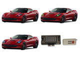 Chevrolet-Corvette-2014, 2015, 2016, 2017, 2018, 2019-LED-Halo-Headlights-RGB-RF Remote-CY-VE1416-V3HRF