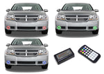 Dodge-Avenger-2008, 2009, 2010-LED-Halo-Fog Lights-RGB-Colorfuse RF Remote-DO-AV0810-V3FCFRF