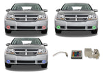 Dodge-Avenger-2008, 2009, 2010-LED-Halo-Fog Lights-RGB-IR Remote-DO-AV0810-V3FIR