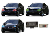 Dodge-Avenger-2008, 2009, 2010, 2011, 2012, 2013, 2014, 2015-LED-Halo-Headlights-RGB-RF Remote-DO-AV0815-V3HRF
