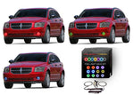 Dodge-Caliber-2007, 2008, 2009, 2010, 2011, 2012-LED-Halo-Fog Lights-RGB-No Remote-DO-CB0712-V3F