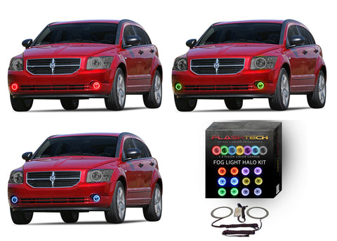 Dodge-Caliber-2007, 2008, 2009, 2010, 2011, 2012-LED-Halo-Fog Lights-RGB-No Remote-DO-CB0712-V3F
