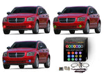 Dodge-Caliber-2007, 2008, 2009, 2010, 2011, 2012-LED-Halo-Fog Lights-RGB-IR Remote-DO-CB0712-V3FIR
