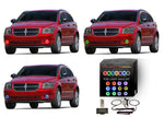 Dodge-Caliber-2007, 2008, 2009, 2010, 2011, 2012-LED-Halo-Fog Lights-RGB-RF Remote-DO-CB0712-V3FRF