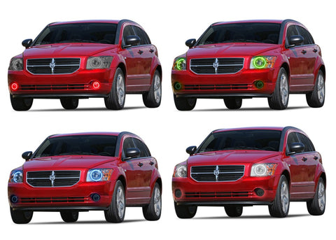 Dodge-Caliber-2007, 2008, 2009, 2010, 2011, 2012-LED-Halo-Headlights-RGB-No Remote-DO-CB0712-V3H