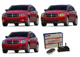 Dodge-Caliber-2007, 2008, 2009, 2010, 2011, 2012-LED-Halo-Headlights-RGB-WiFi Remote-DO-CB0712-V3HWI
