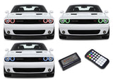 Dodge-Challenger-2015, 2016, 2017, 2018, 2019-LED-Halo-Headlights-RGB-Colorfuse RF Remote-DO-CL01519-V3HCFRF-WPE