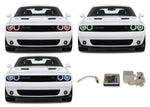 Dodge-Challenger-2015, 2016, 2017, 2018, 2019-LED-Halo-Headlights-RGB-IR Remote-DO-CL01519-V3HIR-WPE