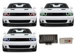 Dodge-Challenger-2015, 2016, 2017, 2018, 2019-LED-Halo-Headlights-RGB-RF Remote-DO-CL01519-V3HRF-WPE