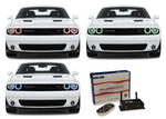 Dodge-Challenger-2015, 2016, 2017, 2018, 2019-LED-Halo-Headlights-RGB-WiFi Remote-DO-CL01519-V3HWI-WPE