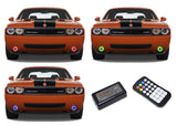Dodge-Challenger-2008, 2009, 2010, 2011, 2012, 2013, 2014-LED-Halo-Fog Lights-RGB-Colorfuse RF Remote-DO-CL0814-V3FCFRF-WPE