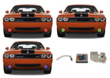 Dodge-Challenger-2008, 2009, 2010, 2011, 2012, 2013, 2014-LED-Halo-Fog Lights-RGB-IR Remote-DO-CL0814-V3FIR-WPE