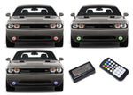 Dodge-Challenger-2008, 2009, 2010, 2011, 2012, 2013-LED-Halo-Fog Lights-RGB-Colorfuse RF Remote-DO-CL0814-V3FCFRF