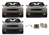 Dodge-Challenger-2008, 2009, 2010, 2011, 2012, 2013-LED-Halo-Fog Lights-RGB-IR Remote-DO-CL0814-V3FIR