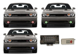 Dodge-Challenger-2008, 2009, 2010, 2011, 2012, 2013-LED-Halo-Fog Lights-RGB-RF Remote-DO-CL0814-V3FRF