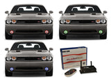 Dodge-Challenger-2008, 2009, 2010, 2011, 2012, 2013-LED-Halo-Fog Lights-RGB-WiFi Remote-DO-CL0814-V3FWI