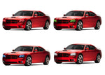 Dodge-Charger-2005, 2006, 2007, 2008, 2009, 2010-LED-Halo-Headlights-RGB-No Remote-DO-CR0510-V3H