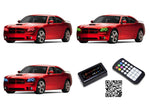 Dodge-Charger-2005, 2006, 2007, 2008, 2009, 2010-LED-Halo-Headlights-RGB-Bluetooth RF Remote-DO-CR0510-V3HBTRF