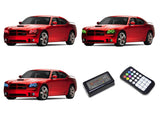 Dodge-Charger-2005, 2006, 2007, 2008, 2009, 2010-LED-Halo-Headlights-RGB-Colorfuse RF Remote-DO-CR0510-V3HCFRF