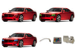 Dodge-Charger-2005, 2006, 2007, 2008, 2009, 2010-LED-Halo-Headlights and Fog Lights-RGB-IR Remote-DO-CR0510-V3HFIR