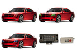 Dodge-Charger-2005, 2006, 2007, 2008, 2009, 2010-LED-Halo-Headlights-RGB-RF Remote-DO-CR0510-V3HRF