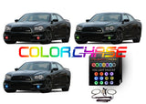 Dodge-Charger-2011, 2012, 2013, 2014-LED-Halo-Fog Lights-ColorChase-No Remote-DO-CR1114-CCF