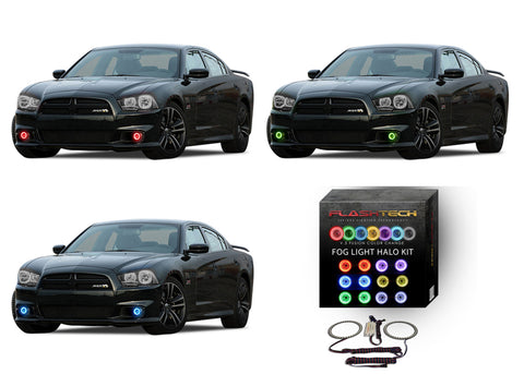 Dodge-Charger-2011, 2012, 2013, 2014-LED-Halo-Fog Lights-RGB-No Remote-DO-CR1114-V3F