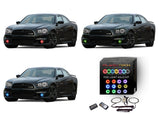 Dodge-Charger-2011, 2012, 2013, 2014-LED-Halo-Fog Lights-RGB-Colorfuse RF Remote-DO-CR1114-V3FCFRF