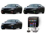 Dodge-Charger-2011, 2012, 2013, 2014-LED-Halo-Fog Lights-RGB-RF Remote-DO-CR1114-V3FRF