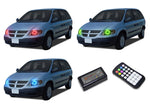 Dodge-Caravan-2001, 2002, 2003, 2004, 2005, 2006, 2007-LED-Halo-Headlights-RGB-Colorfuse RF Remote-DO-CV0107-V3HCFRF