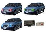 Dodge-Caravan-2001, 2002, 2003, 2004, 2005, 2006, 2007-LED-Halo-Headlights-RGB-RF Remote-DO-CV0107-V3HRF
