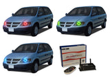Dodge-Caravan-2001, 2002, 2003, 2004, 2005, 2006, 2007-LED-Halo-Headlights-RGB-WiFi Remote-DO-CV0107-V3HWI
