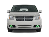 Dodge-Caravan-2005, 2006, 2007, 2008, 2009-LED-Halo-Fog Lights-ColorChase-No Remote-DO-CV0509-CCF