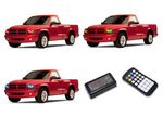 Dodge-Dakota-1997, 1998, 1999, 2000, 2001, 2002, 2003, 2004-LED-Halo-Headlights-RGB-Colorfuse RF Remote-DO-DK9704-V3HCFRF