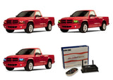 Dodge-Dakota-1997, 1998, 1999, 2000, 2001, 2002, 2003, 2004-LED-Halo-Headlights-RGB-WiFi Remote-DO-DK9704-V3HWI