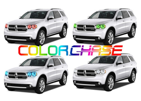 Dodge-Durango-2011, 2012, 2013-LED-Halo-Headlights-ColorChase-No Remote-DO-DU1113-CCH
