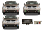 Dodge-Journey-2009, 2010, 2011, 2012, 2013-LED-Halo-Fog Lights-RGB-RF Remote-DO-JO0913-V3FRF
